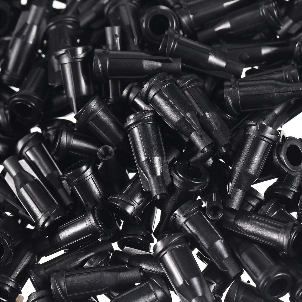 Buy now Gejoy 250 Pack Syringe Tip Caps Dispensing Needle Tip Cap (Black) at indiglob india