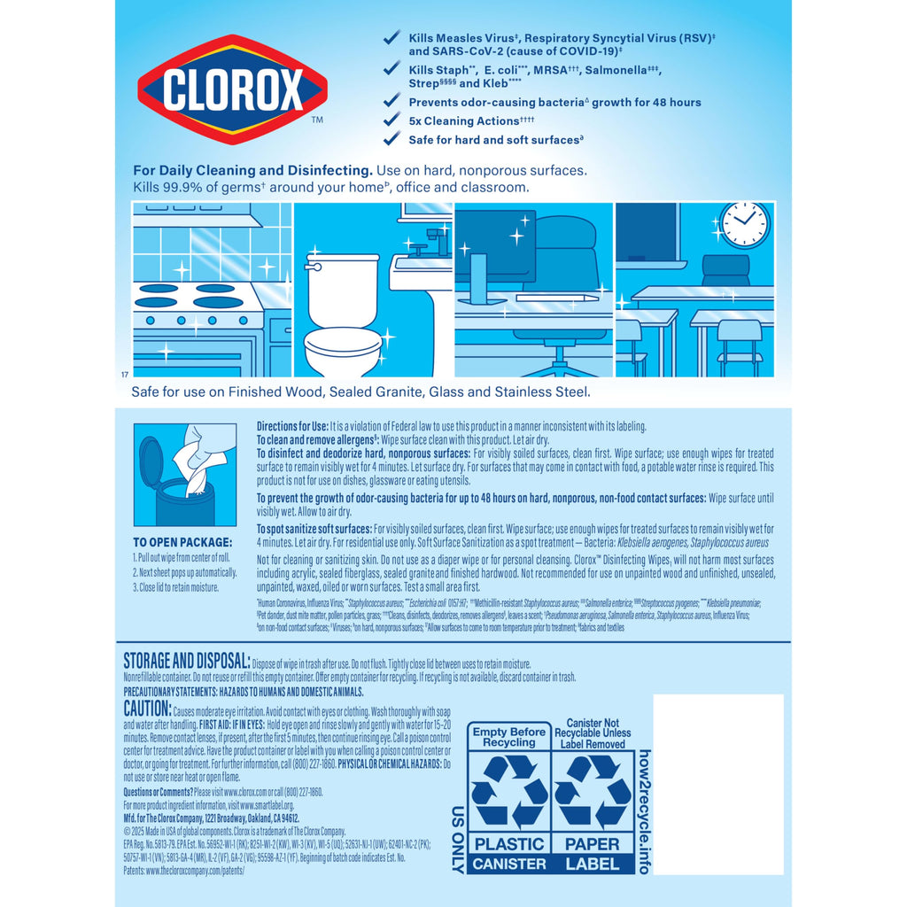 Buy now Clorox Disinfecting Cleaning Wipes, Bleach Free, Crisp Lemon, 35 Count (Pack May Vary) at indiglob india