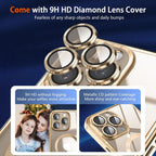 Buy now Magnetic Case for iPhone 15 Pro Max Case with Full Camera Lens Protector [Strong N56 Magnets] [Compatible with Magsafe] Clear Stylish Case for iPhone 15 ProMax Phone Case, Gold Titanium at indiglob india