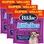 Bil-Jac Little-Jacs Small Dog Training Treats | Soft Chicken Liver Recipe | 16 oz (3-Pack)