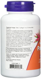 Buy now NOW Foods Pantethine, 600 mg 60 Softgels (Pack of 2) at indiglob india