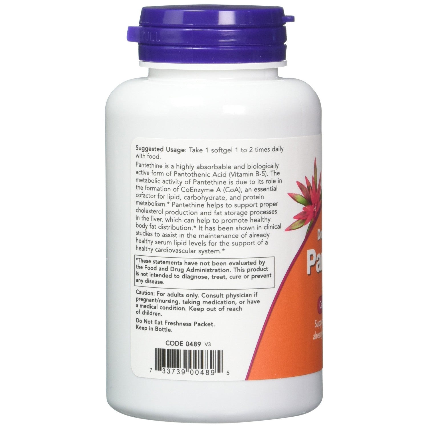 Buy now NOW Foods Pantethine, 600 mg 60 Softgels (Pack of 2) at indiglob india