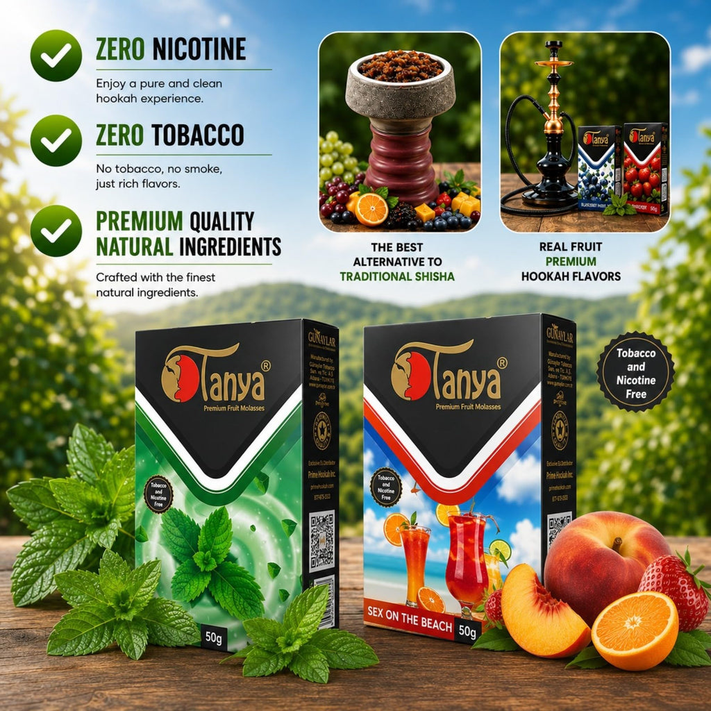 Fruit Mix Hookah Shisha Flavors, Premium Tobacco & Nicotine Free, Fruit Variety Pack, 50-Gram Packs (Pack of 6)