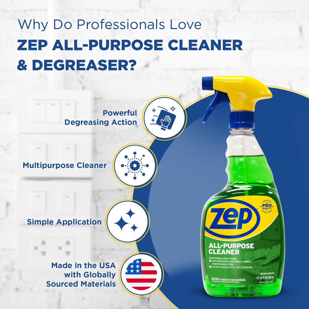 Zep Acidic Toilet Bowl Cleaner 32 oz (1ct) & All-Purpose Cleaner (1ct