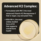 NatureWise Vitamin K2 600mcg Supplement with MK-7 100mcg & MK-4 500mcg - Enhanced Bioavailable Formula - K Complex for Bone and Heart Health - Vegan, Gluten Free, Non-GMO -90 Softgels[3-Month Supply]