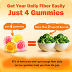 10G Fiber Gummies for Adults with 30 Billion CFU Probiotics,Vitamins C, D, B12,Electrolytes - Supports Digestive Health & Relieves Constipation and Bloating,Sugar Free - 120 Count