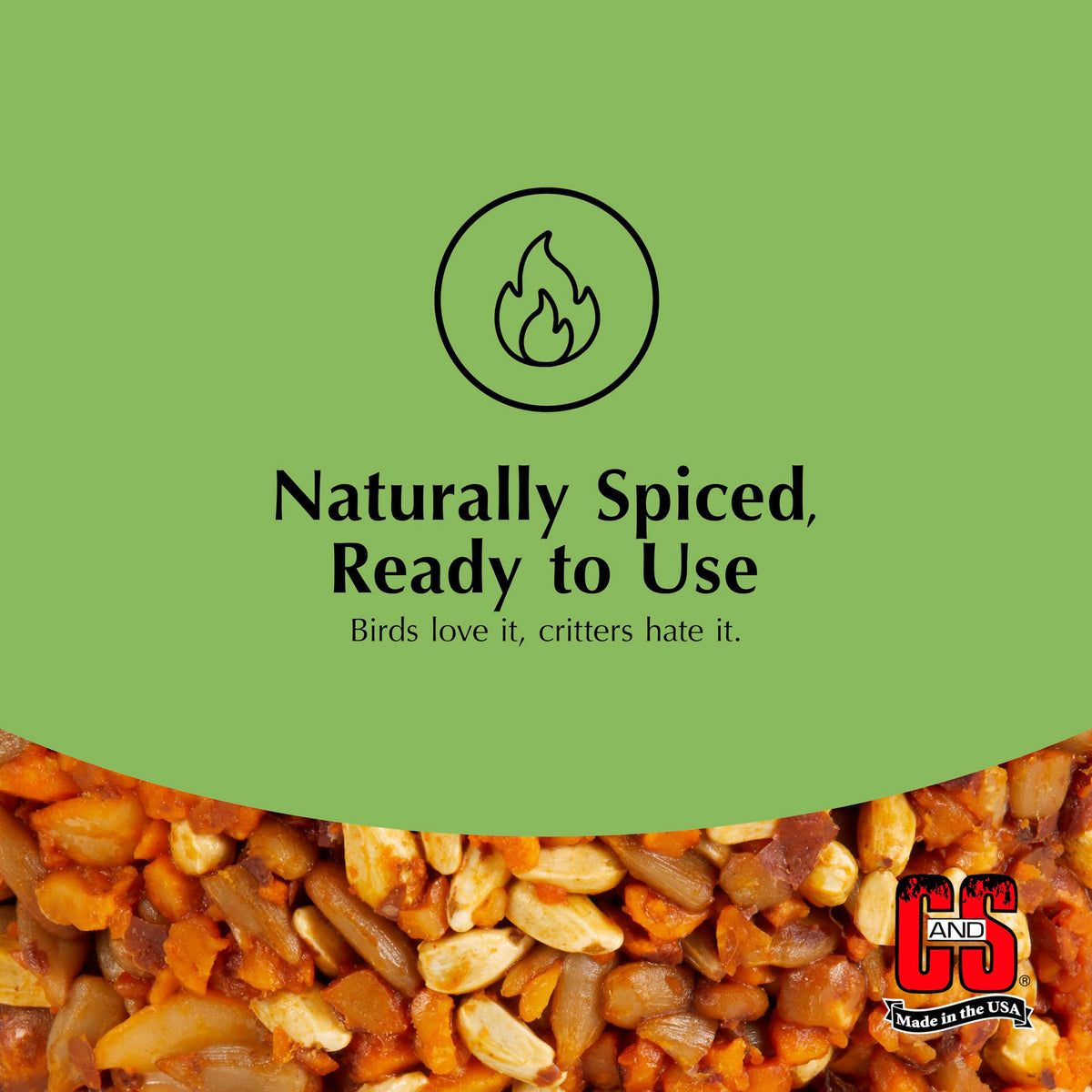 C&S Ready to Use Hot Pepper Bird Seed Cylinder, Spicy Wild Bird Outdoor Feeder with Hanger, 1.76 Pound Cylinder, 2 Pack