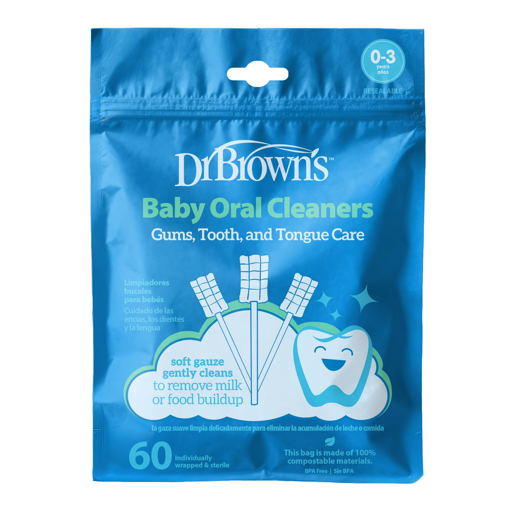 Dr. Brown's Baby Oral Cleaners, 0m+, 60 Count