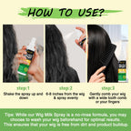 2PCS Wig Milk Spray for Synthetic Hair, Leave-In Conditioner Wig Detangler Spray for Human Wigs, Conditioner ＆ Detangler 2 in 1 Moisturizer, Hydrates & Replenishes Synthetic Hair Wigs Easy Combing