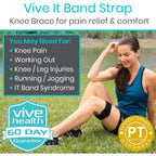 Buy now Vive IT Band Strap - Iliotibial Band Compression Wrap - Outside of Knee Pain, Hip, Thigh & ITB Syndrome Support - Neoprene Brace for Running and Exercise - Athletic Stabilizer for Men, Women at indiglob india