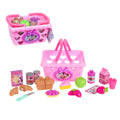 Disney Junior Minnie Bow-Tique Bowtastic Shopping Basket Set with Pretend Food and Accessories, Pretend Play, Kids Toys for Ages 3 Up by Just Play