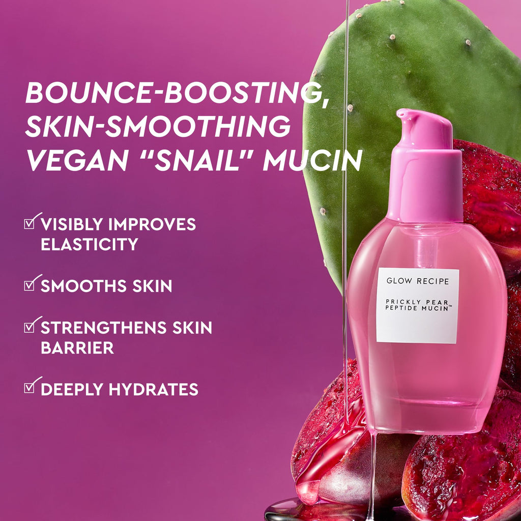 Buy now Glow Recipe Prickly Pear Peptide Mucin - Vegan "Snail" Mucin Face Serum to Hydrate & Repair Skin Barrier with Pore Refining Bio-Active Peptides & Deep Hydration - Glass Skin Korean Skincare (40ml) at indiglob india