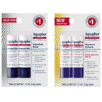Aquaphor Lip Balm Set, Repair and Protect, 4 Lip Products Total | Lip Repair Stick (2 x 0.17 OZ), Repair Stick with Sunscreen SPF 30 (2 x 0.17 OZ) with Jojoba Oil and Shea Butter