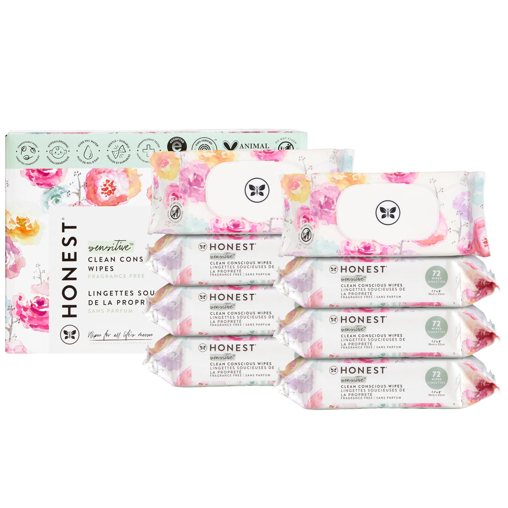 Buy now The Honest Company Hypoallergenic Multi-Use Baby Wipes for Sensitive Baby Skin Rainbow 60 Count at indiglob india