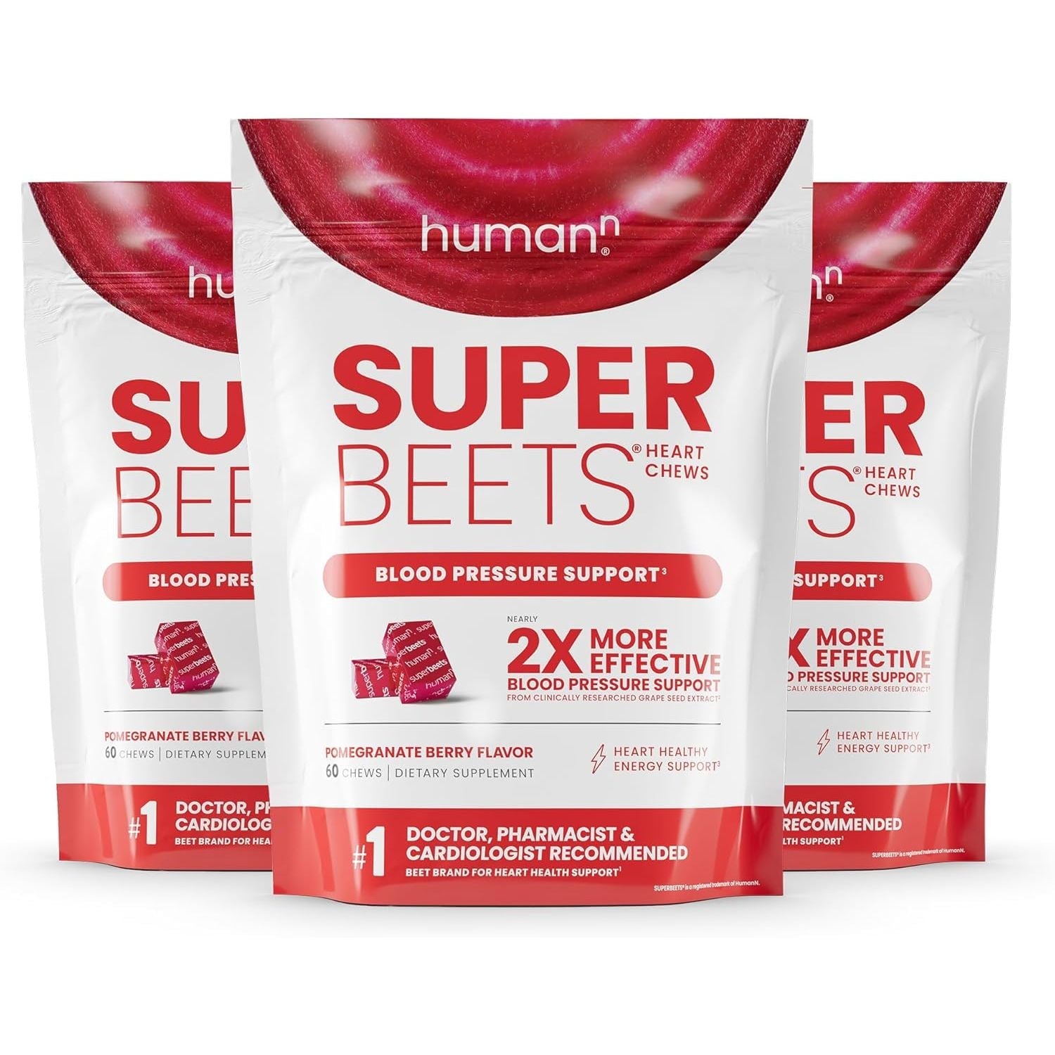 Buy now Humann SuperBeets Heart Chews, Nitric Oxide and Blood Pressure Support, Grape Seed Extract & Non-GMO Beet Root Powder Energy Supplement, Pomegranate Berry Flavor, 60 Count 60 Count (Pack of 3) Pomegranate Berry at indiglob india