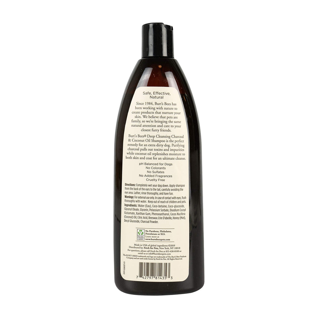 Buy now Burt's Bees for Pets Care Plus+ Naturally Derived Deep Cleansing Charcoal & Coconut Oil Shampoo - Dog Shampoo to Naturally Derivedly Purify and Replenish Dog's Skin & Coat - Made in USA, 16 Oz at indiglob india