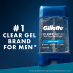 Gillette Antiperspirant and Deodorant for Men, 72hr Sweat & Odor Protection, Long Lasting Freshness, Anti-White Mark Technology, Clear Gel, Cool Wave Scent, 0.5 oz