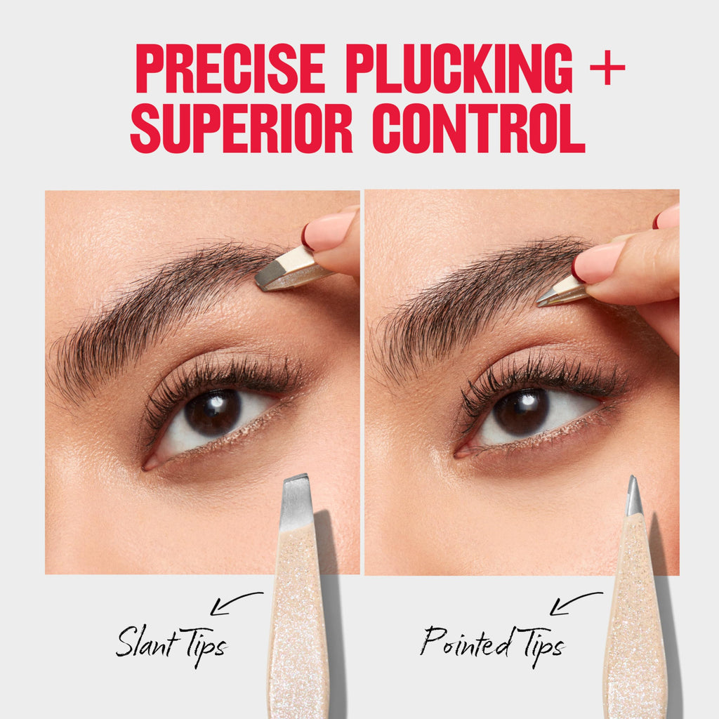 Buy now Revlon Designer Series Mini Tweezer Set, Hair Removal Tool Kit with Slant & Point Tips, Portable and Easy to Use, Made with Long Lasting Stainless Steel, 1 Count at indiglob india