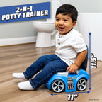 Hot Wheels Blue Race Car Potty Training Toilet, Race Car Potty Seat Includes Detachable Toddler Toilet Seat and Kids Potty, Ages 12 Months and Up