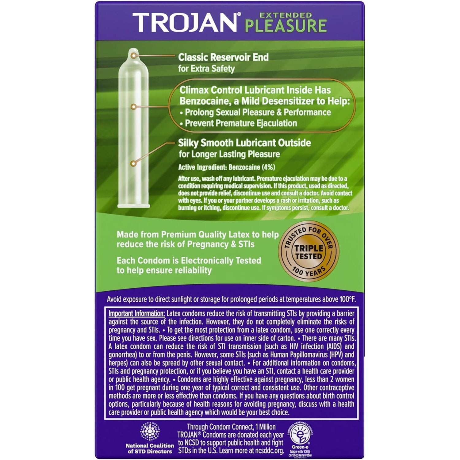 Buy now TROJAN Extended Pleasure Condoms, TROJAN Condoms, 12 Count at indiglob india