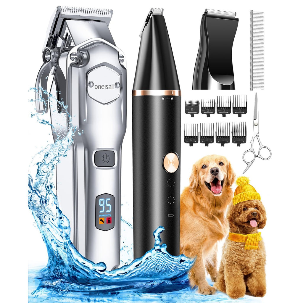 oneisall Dog Clippers Grooming Kit for Thick Coats & Heavy Duty