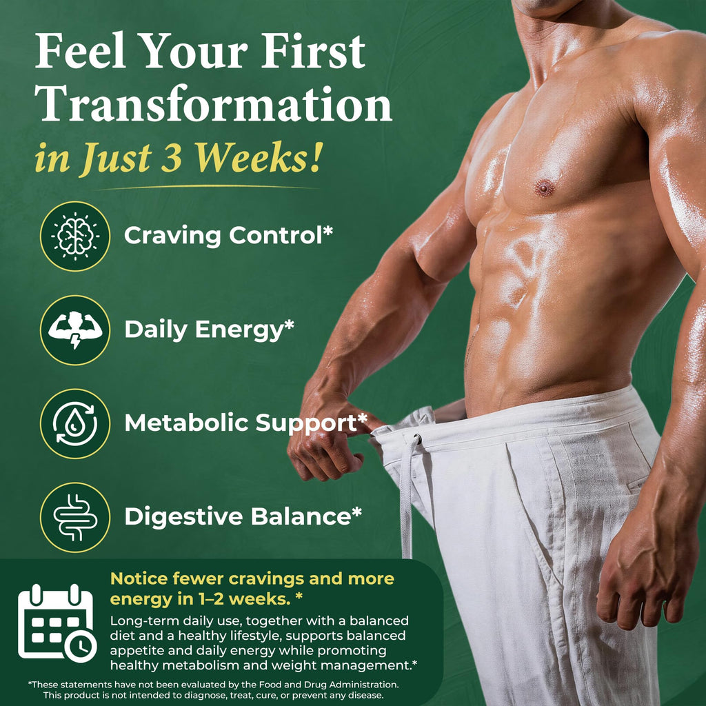 GLP-1 Weight Management Appetite Control with Berberine, 90 Caps, 45-Day