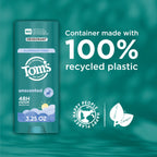 Tom’s of Maine Unsecented Aluminum Free Natural Deodorant, 3.25 oz (2 Pack) | No Artificial Fragrances, Dyes, or Preservatives, Baking Soda Free, 48-Hour Odor Protection