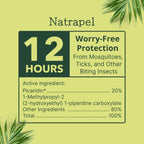 Natrapel Tick & Insect Repellent Wipes, 12-Hour Protection, Picaridin, 3Pk