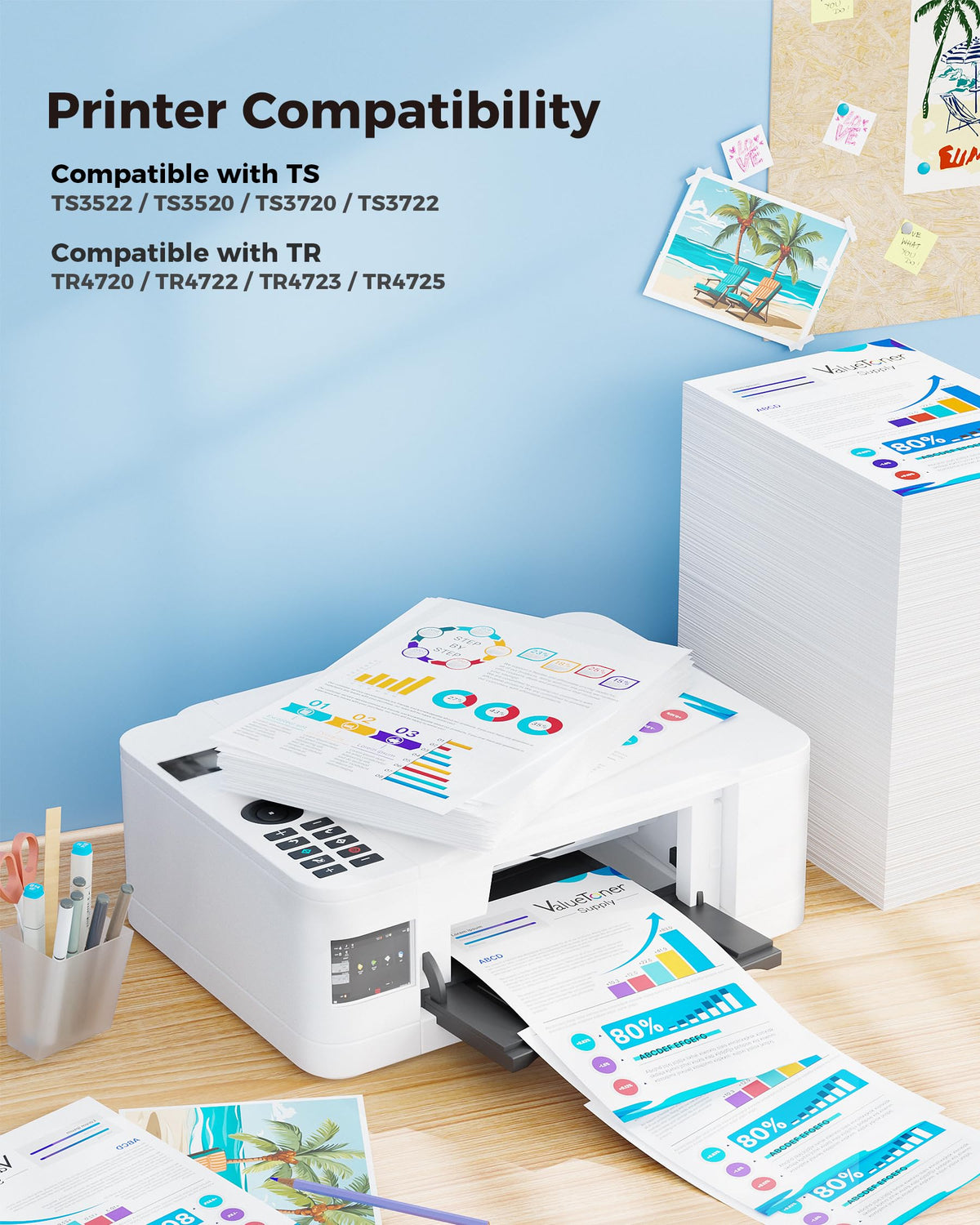 PG-275XL/CL-276XL Works for Cannon 275 and 276 Ink Cartridges(2-Pack)