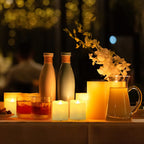 Buy now Rechargeable Flameless Tea Lights Candles with Timer & Remote, 12pcs Flickering LED Votive Candles with 2 USB Charging Cables, Warm White Light Electric Fake Candle for Home, Halloween Xmas Decor at indiglob india