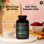 Vital Vitamins Multi Collagen Peptides Complex for Women & Men, 150 Pills | Supports Skin, Hair & Nails, 5 Collagen Types I II III V & X, Grass-Fed Non-GMO Collagen Supplements