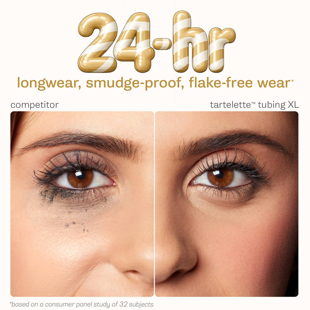 tarte tartelette XL tubing mascara – Lash Extensions in a Tube with Peptide, Extra-Bold Buildable Lifted Length & Volume, Smudge-Proof Longwear, Easy-to-Remove, Vegan & Cruelty-Free