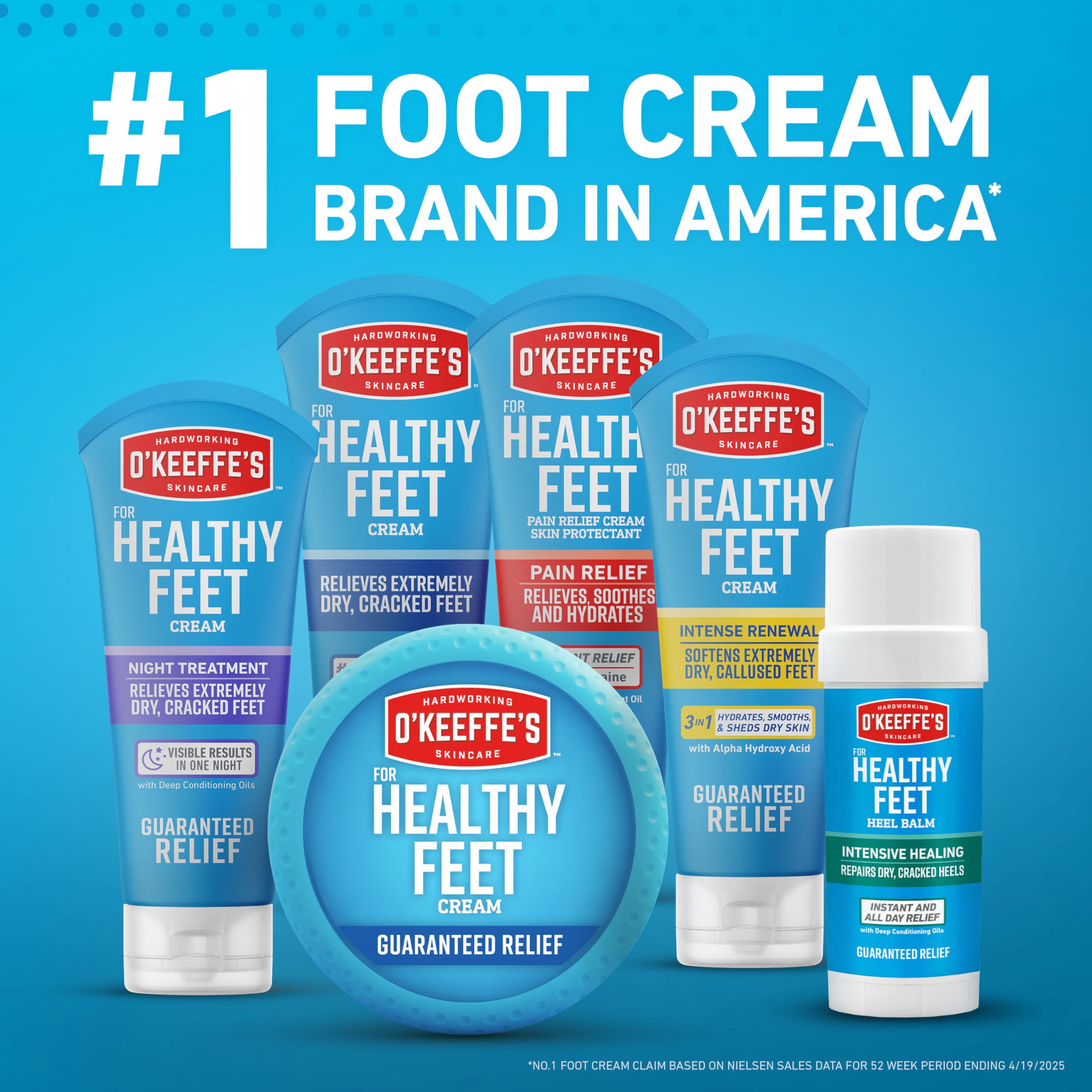 O'Keeffe's Healthy Feet Foot Cream, 3.2 oz Jar, 1-Pack For Extreme Dryness | Repairs Extremely Cracked, Dry Feet, Retains Moisture Levels, Hypoallergenic, Non-Greasy, Instantly Boosts Moisture
