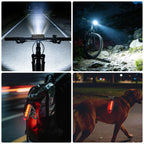 Super Bright Bike Lights for Night Riding 4800 Lumen, USB Rechargeable Bicycle Light with LCD Display, Runtime 10+ Hours, IP65 Waterproof Bike Headlight Front and Rear for MTB, Off-Road, City Riding