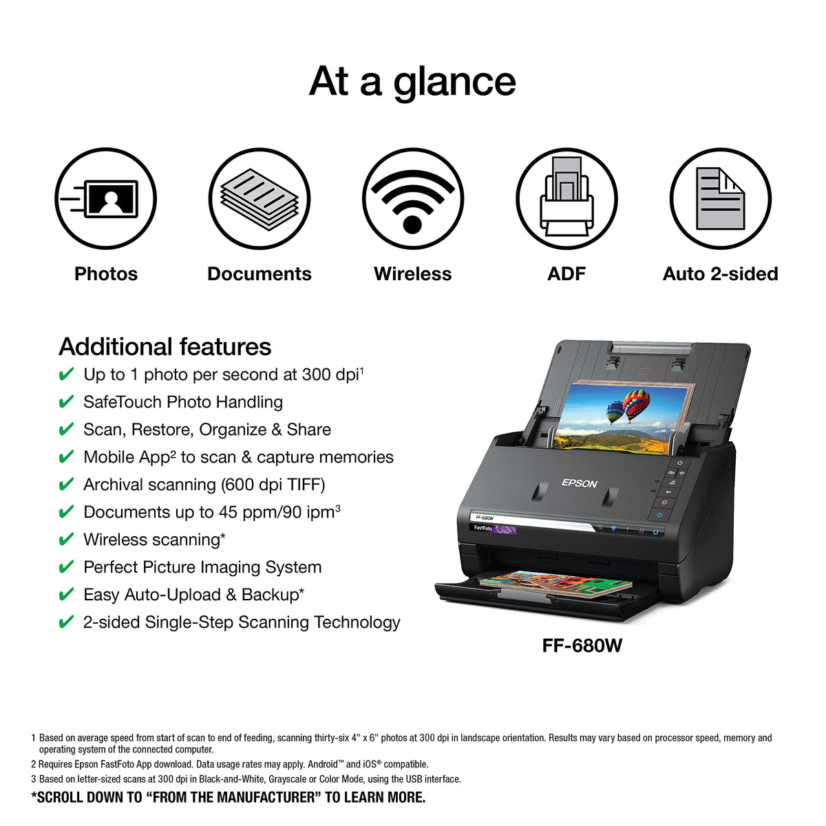 Epson FastFoto FF-680W High-Speed Duplex Photo and Document Scanner