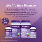Natrol Sleep & Restore Magnesium Glycinate, GABA, 5mg Melatonin, 60 Gummies | Nighttime Sleep-Aid, Support Relaxation, Calm Magnesium Glycinate, with GABA, Botanical Blend, 100% Drug-Free, Cherry Flavor