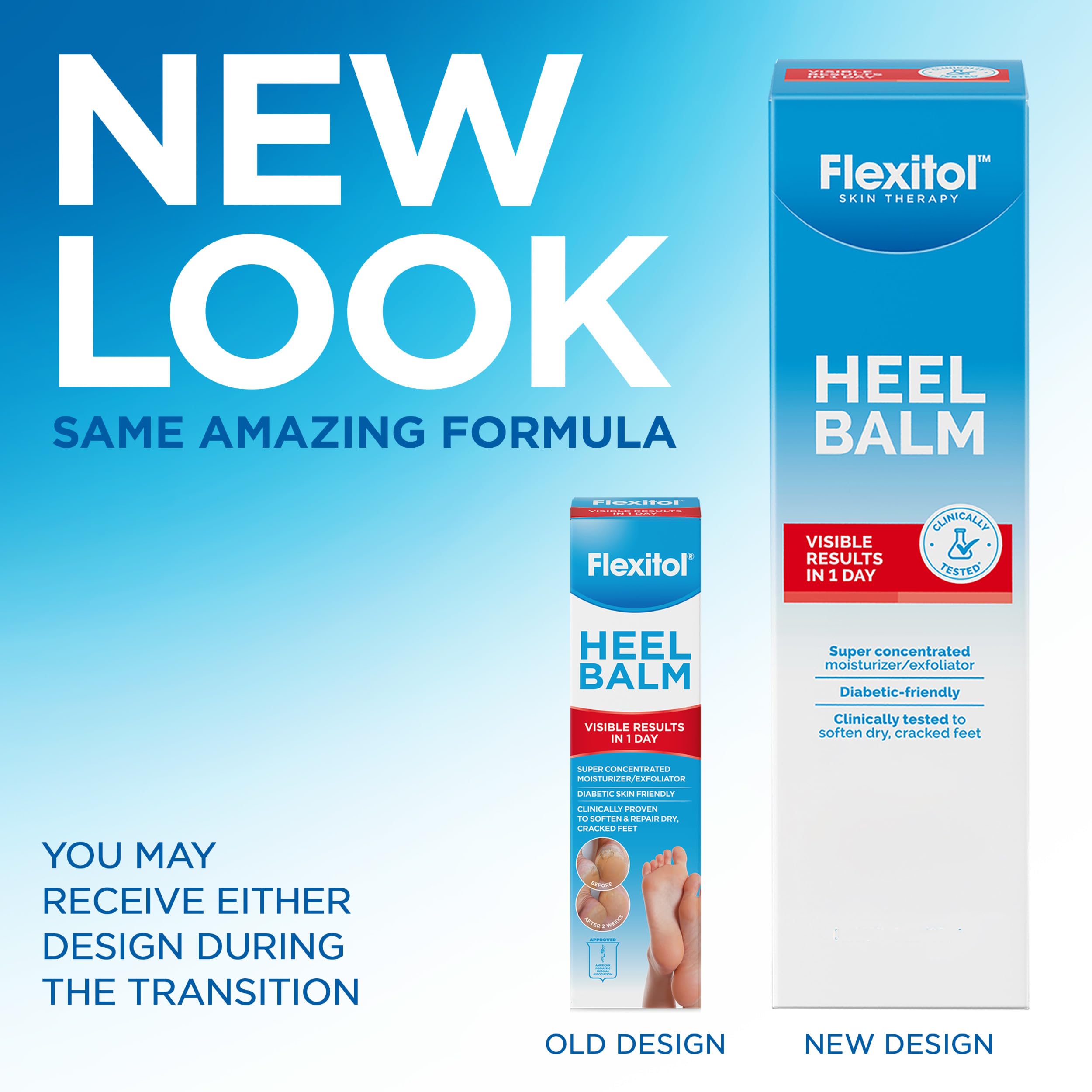 Flexitol Heel Balm Twin Pack, 25% Urea Cream for Dry Cracked Heels | 2x4 oz | Exfoliates & Moisturizes with Aloe, Vitamin E & Shea Butter, Visible Results in 1 Day, Diabetes-Friendly