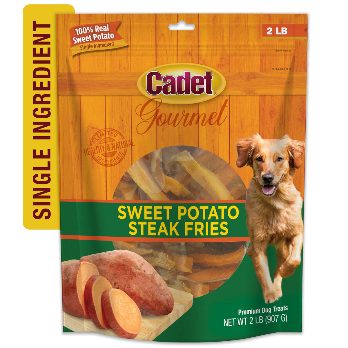 Cadet Gourmet Sweet Potato Steak Fries Dog Treats, 2 lb
