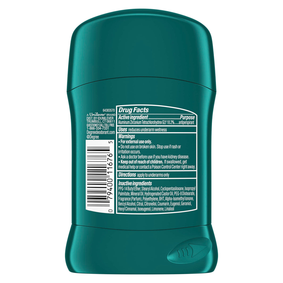 Degree Men Protection Antiperspirant Deodorant Cool Rush 12ct 1.7 oz