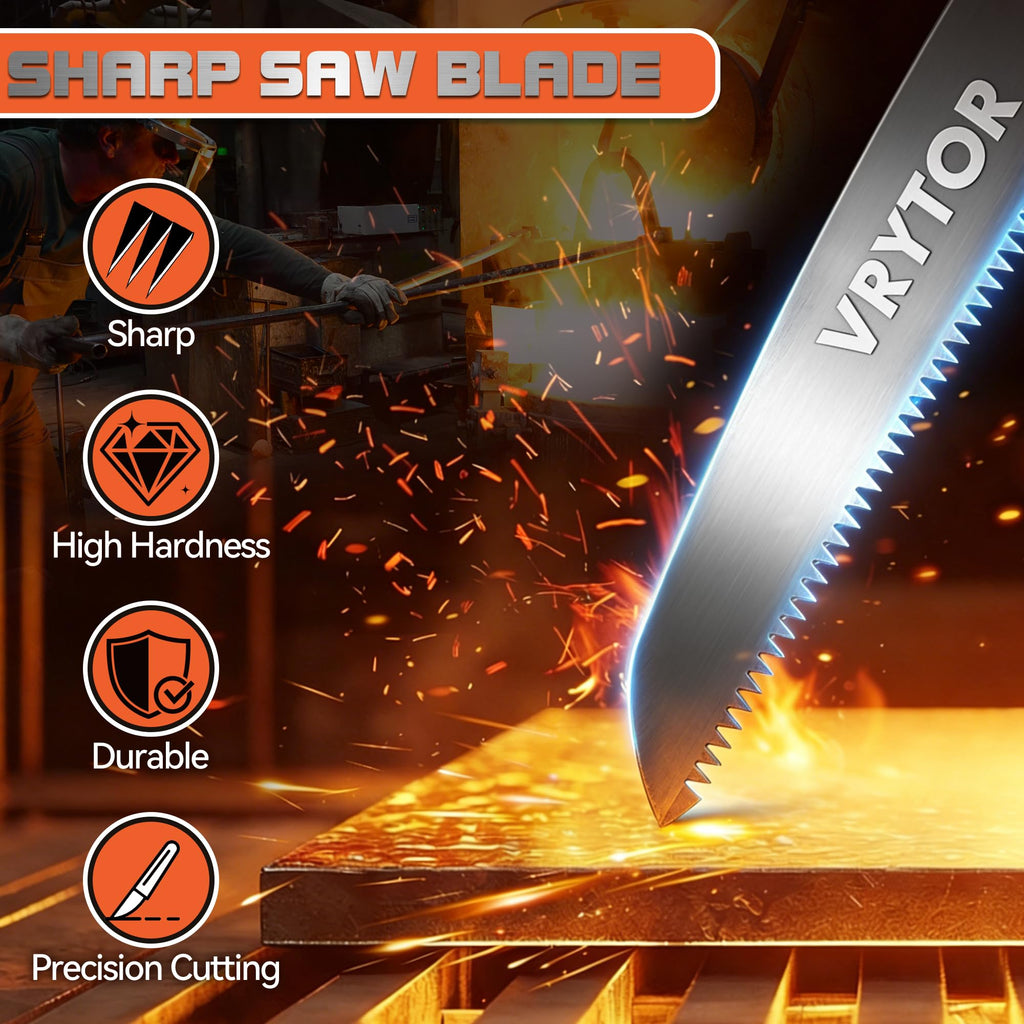 Pruning Saw, 7IN Heavy Duty Folding Hand Saw with Safety Hand Guard
