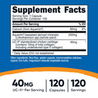 Nutricost UC-II Collagen 40mg, 120 Capsules, Gluten-Free, GMO-Free