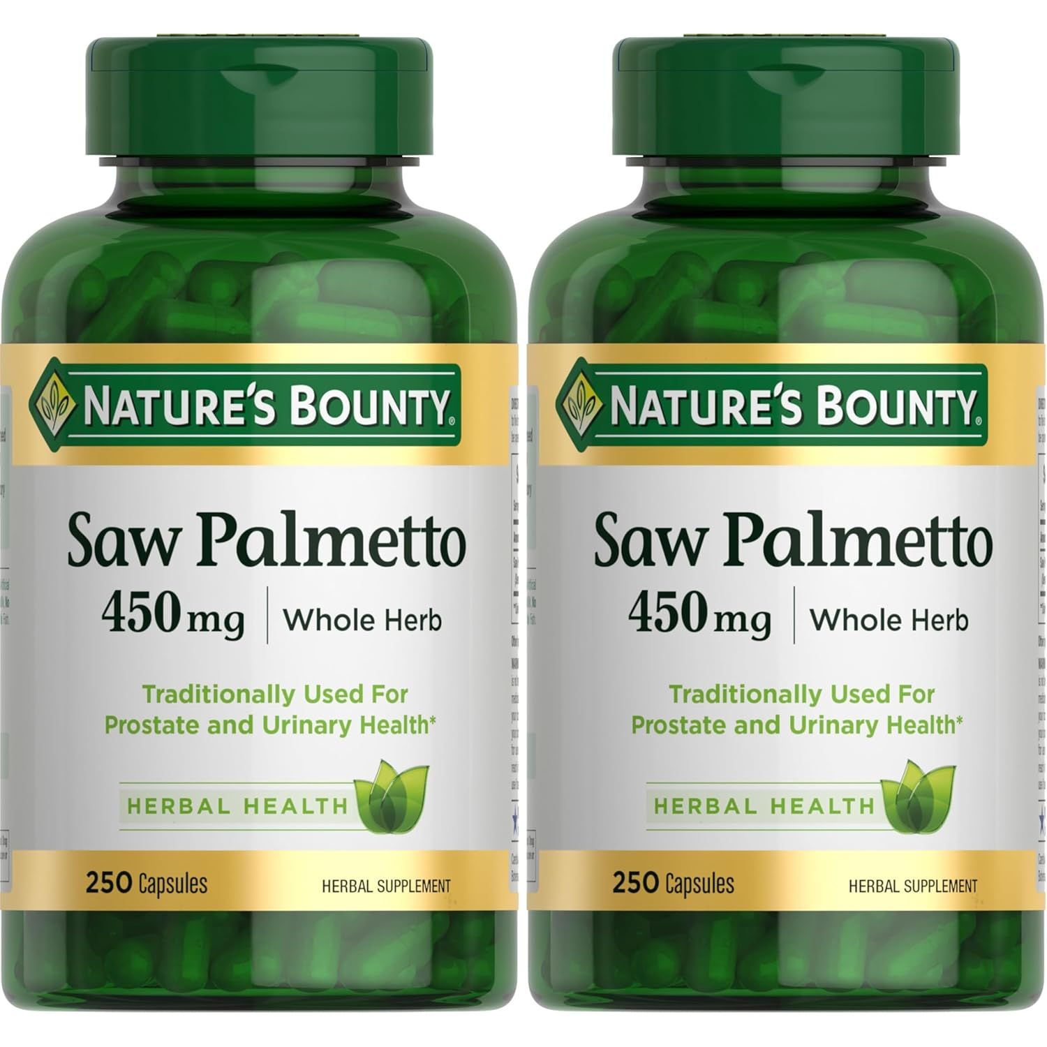 Buy now Nature's Bounty Saw Palmetto Support for Prostate and Urinary Health, Herbal Health Supplement, 450mg, 250 Capsules 250 Count (Pack of 2) at indiglob india