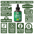 USDA Organic Liver Cleanse Detox & Repair. 6-in-1 Liquid Drops Supplement