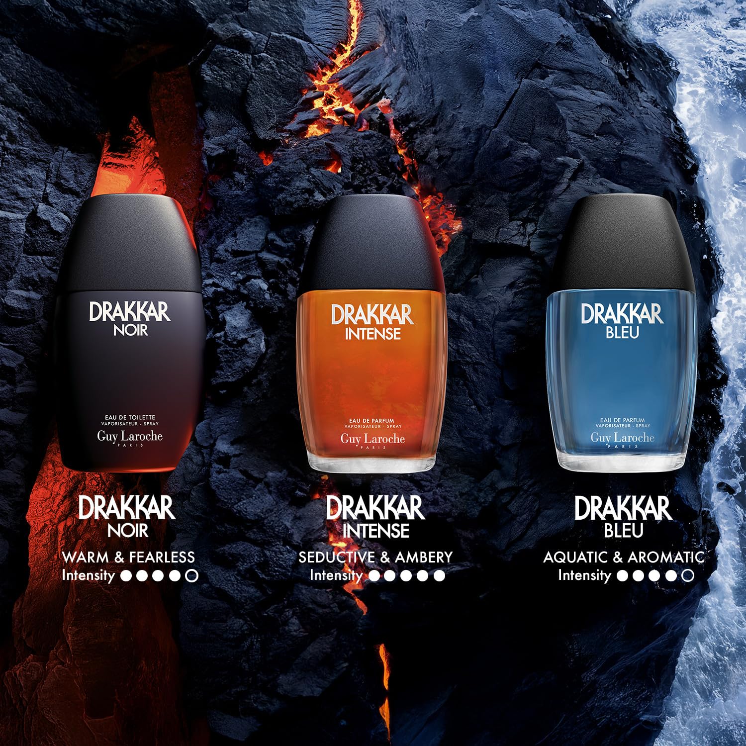 Drakkar Noir By Guy Laroche - Iconic Designer Fragrance - Intense & Powerful Eau de Toilette - Fougere Blend & Aromatic Spices - Long Lasting Mens Cologne - Day and Evening Scent