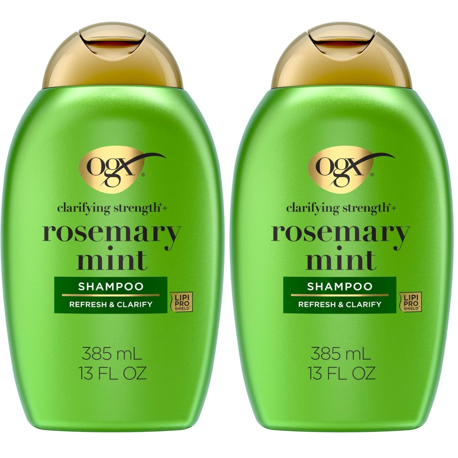 OGX Clarifying Strength + Rosemary Mint Shampoo, Clarifying Shampoo for Oily Hair Visibly Helps Remove Oil & Residue to Clear Away Buildup, Sulfate-Free Surfactants, 13 fl. oz
