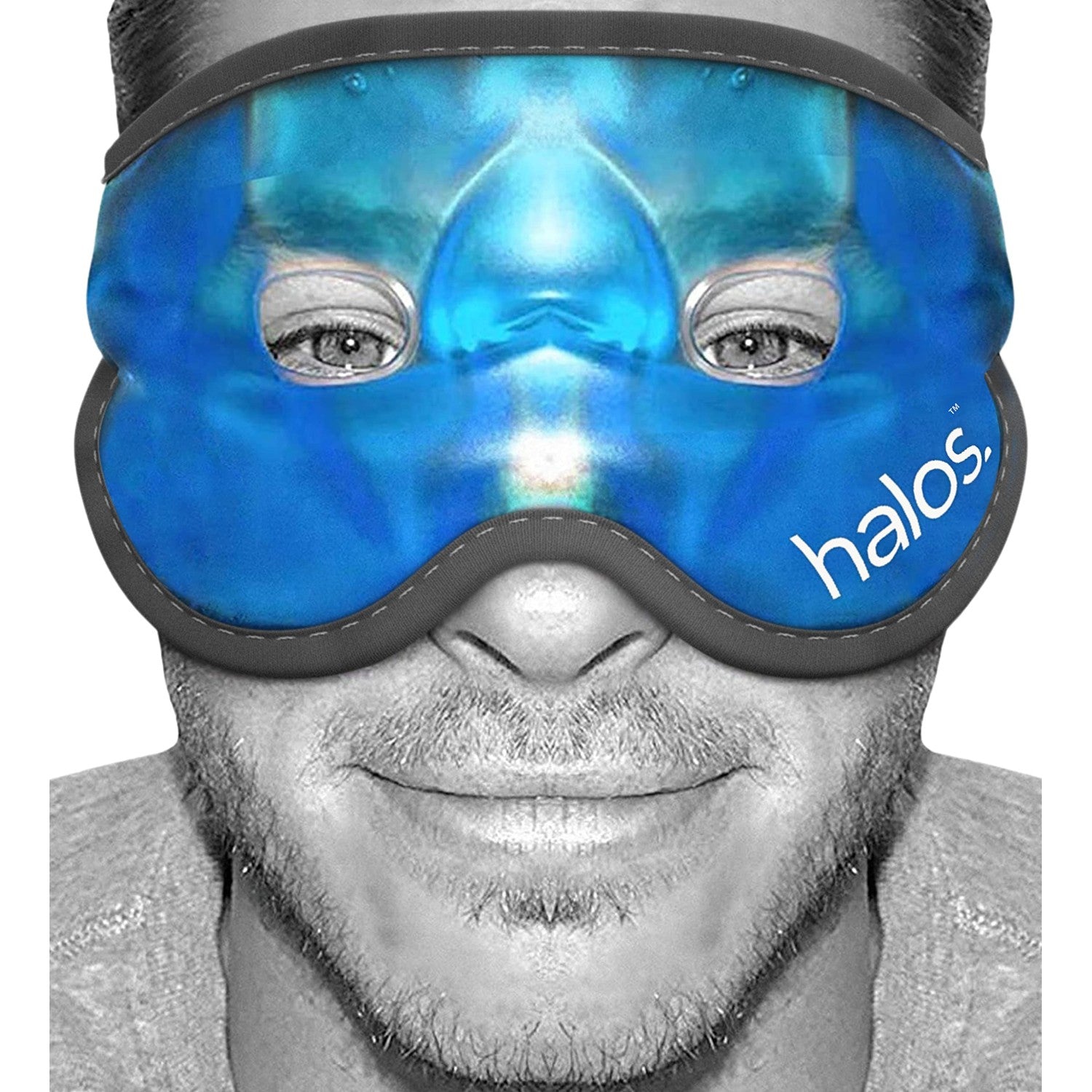 MyHalos Cooling Gel Eye Mask, Cold Ice Pack for Puffy Eyes & Dark Circles | Instant Relief for Puffy Eyes & Dark Circles, Reusable Gel Beads, Soothes Headaches & Sinus Pain, Flexible Fit, Freezer Safe