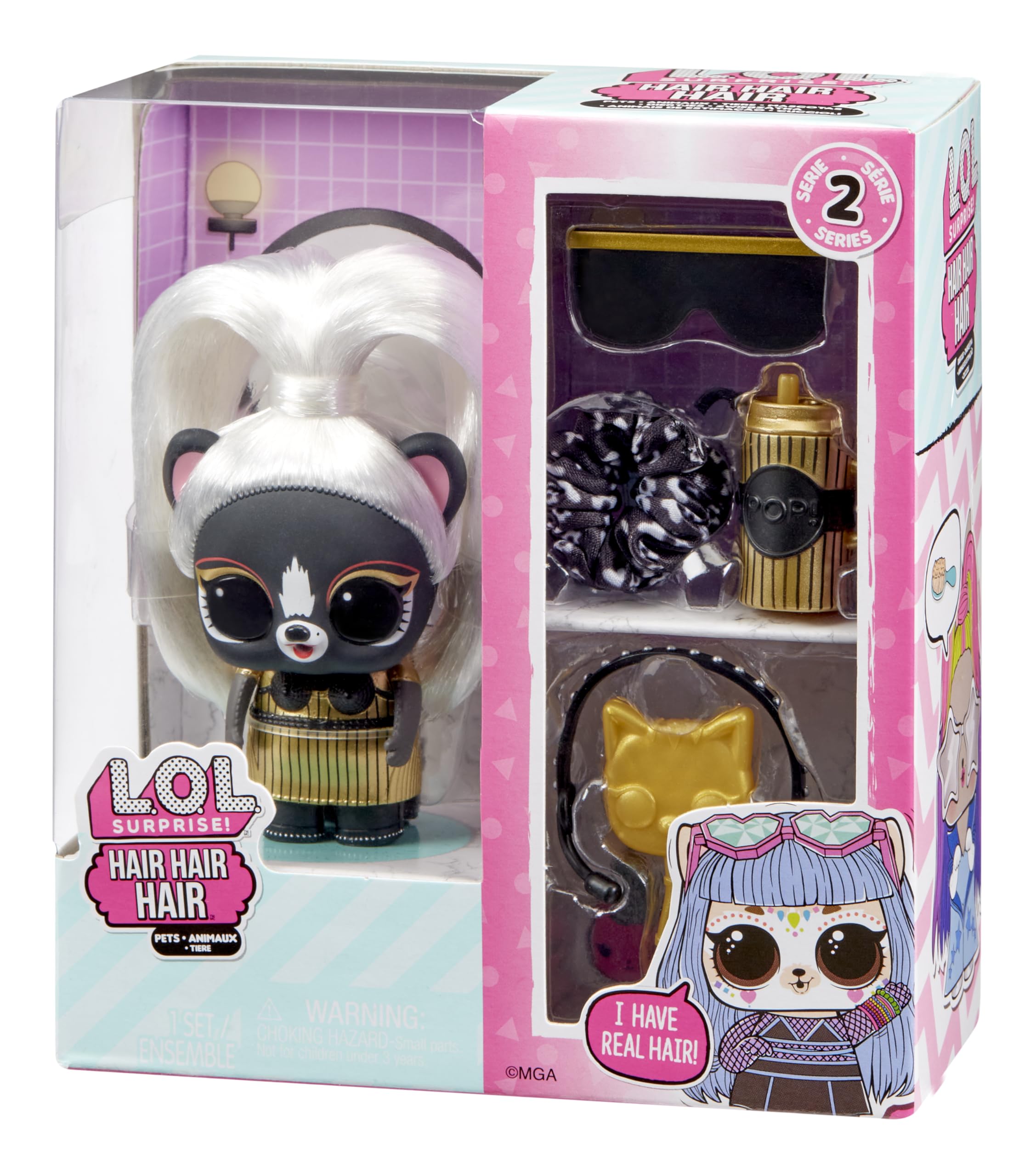 Buy now L.O.L. Surprise! Hair Pets with 10 Surprises- Collectible Pet with Real Hair, Including Music Themed Accessories, Holiday Toy, Great Gift for Kids Girls Boys Ages 4, 5, 6+ Years Old - Assorted Toy at indiglob india