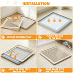 Dog Potty Tray Fits 22 x 22 In Pee Pad, Potty Training for Puppy Pad Holder