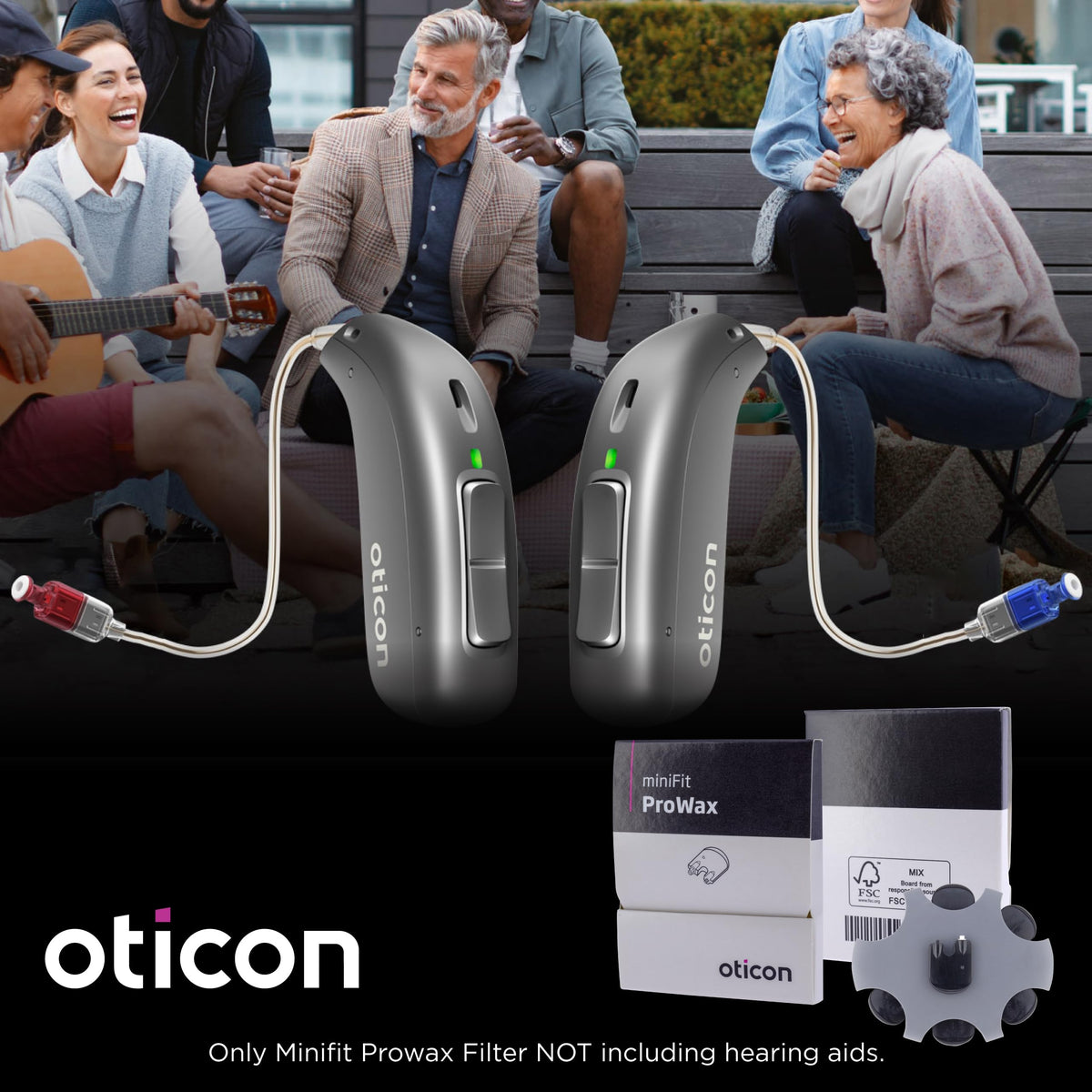 Genuine Oticon Minifit ProWax Filter Wax Guards, OEM Replacements for Oticon Hearing Aids Supplies, Genuine OEM Denmark Oticon Branded Accessories for Optimal Performance (2 Packs/Total 12 Filters)