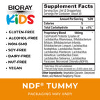 BIORAY Kids NDF Tummy, Raspberry - 2 fl oz - 11-Strain Probiotic Blend - Supports the Immune Response in the GI Tract - Non-GMO, Vegan, Gluten Free - Approx. 30 Servings